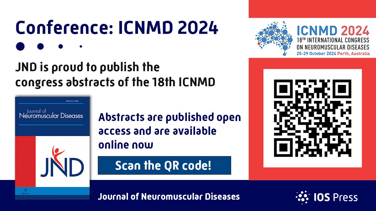journal_nd's tweet image. 🚨 ICNMD 2024 Abstracts Are Out! 🚨
Explore the latest breakthroughs in neuromuscular diseases. The full abstracts for the International Congress on Neuromuscular Diseases (ICNMD) are now available open access.
Check them out! 👇
journals.sagepub.com/doi/epub/10.11…
#ICNMD2024 #OpenAccess