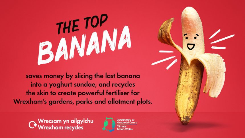 Wales is top banana!
A quarter of household general waste is made up of food, so Wrexham County Borough Council are among the many local councils across Wales supporting WRAP Cymru's #BeMightyRecycle campaign.

#FoodWaste is where the mightiest impact can be made to help boost