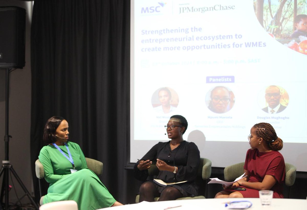 MicroSave's tweet image. We are discussing opportunities to enhance the #financial health of #women’s microenterprises (WMEs) in Gauteng, at our event supported by @jpmorgan. 55% #WMEs lack emergency funds &amp;amp; face #financial &amp;amp; structural challenges impacting their resilience &amp;amp; ability to handle