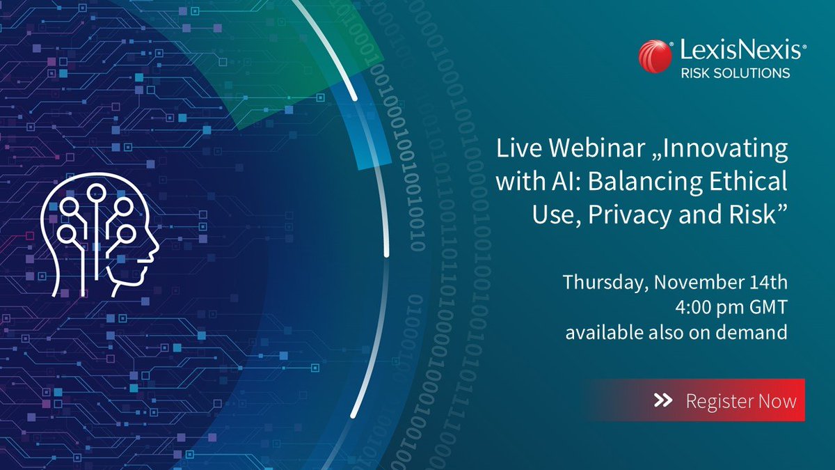 _delfinafranco's tweet photo. Join our webinar on November 14th at 4 PM GMT to explore AI’s role in fraud prevention, compliance and responsible data use. https://t.co/LjMN5DzNWZ ?utm_bmcr_source=LinkedIn https://t.co/gbugNdK2z0