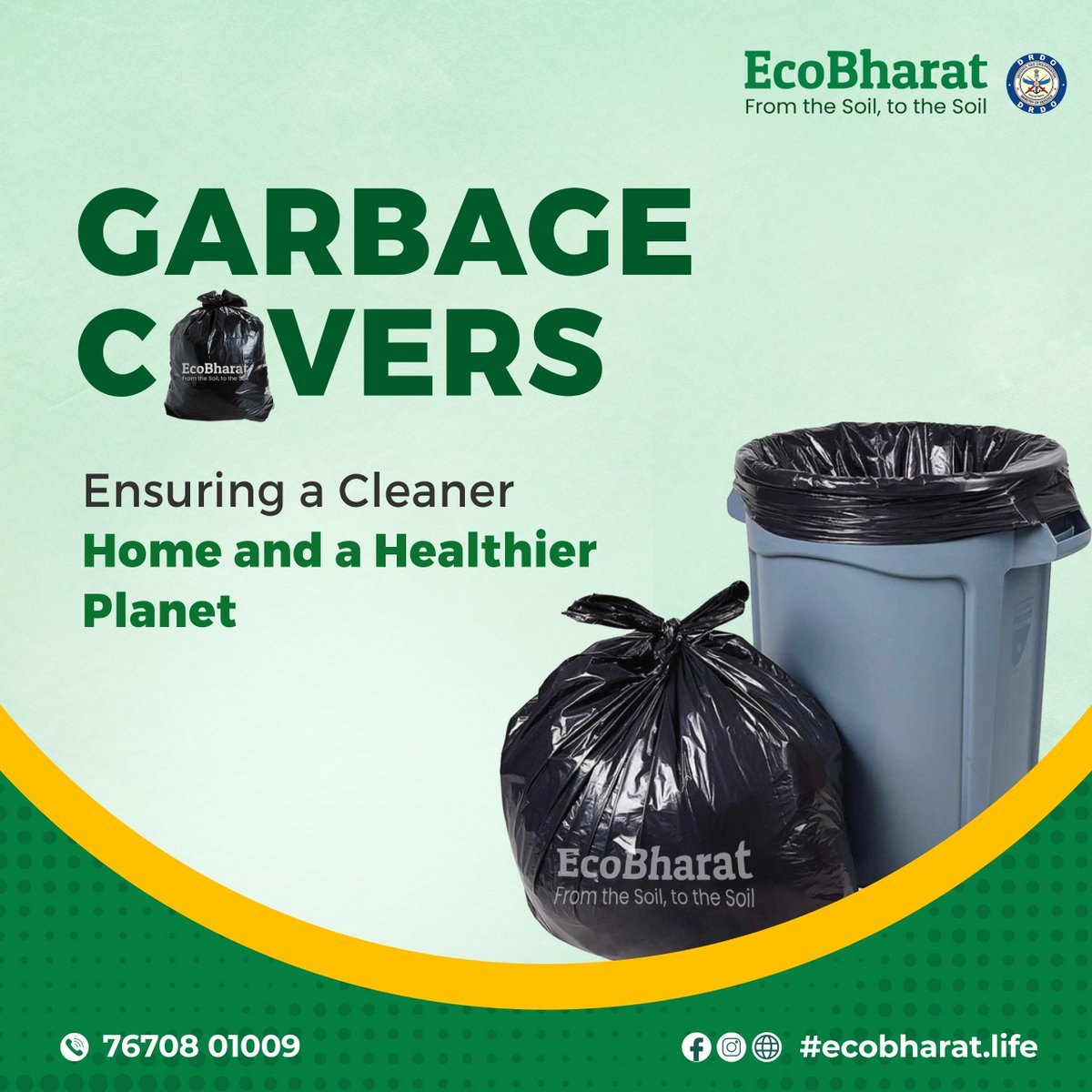 EcoBharat's tweet photo. Covers: For a cleaner home, a healthier planet, and a greener future 🌍🌱! Say goodbye to plastic and hello to sustainable living with our biodegradable garbage covers. Let's keep our earth clean, one bag at a time! 🛍️♻️

#EcoFriendly #SustainableLiving #EcoBharat https://t.co/SjtH5jF15s