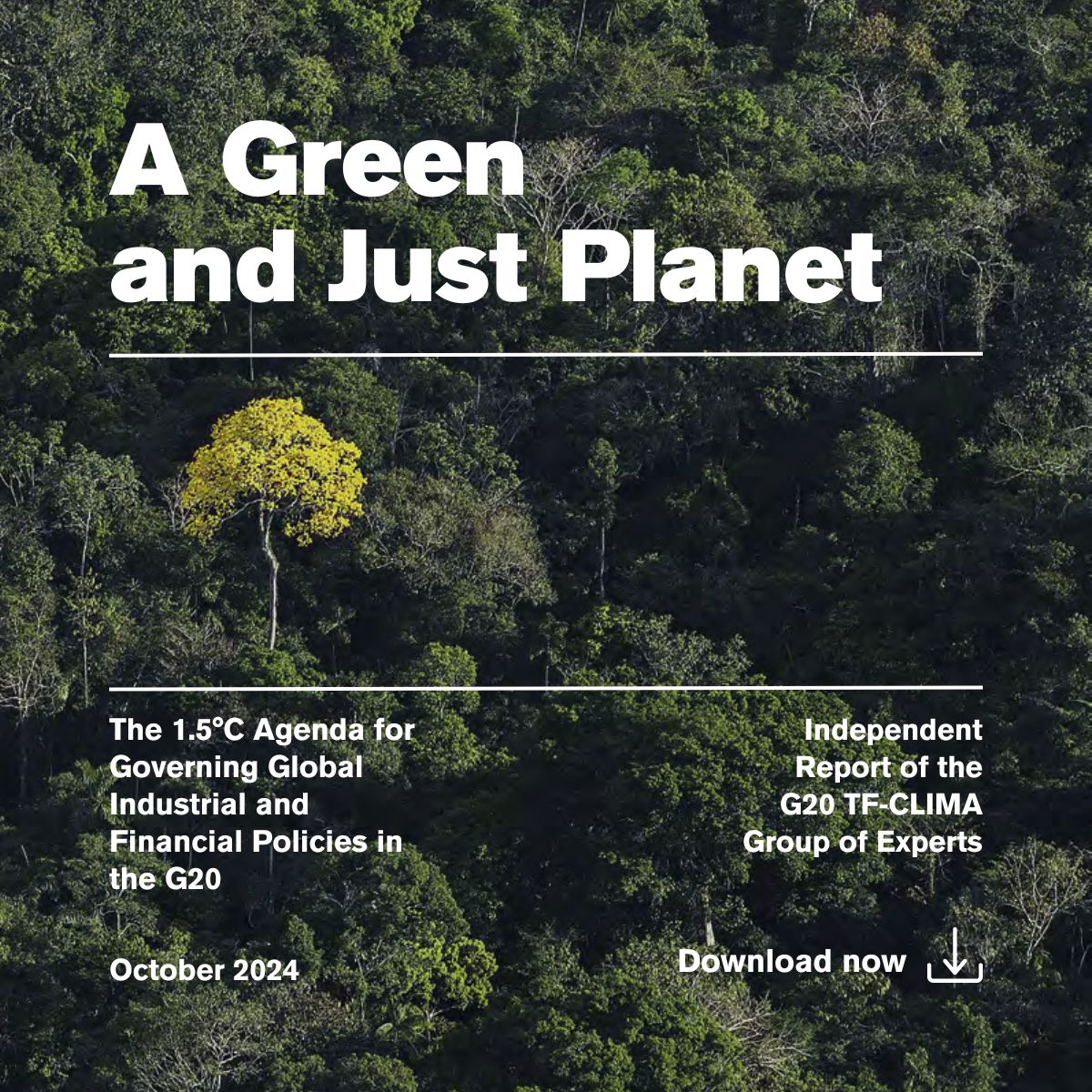 Mariana Mazzucato (@mazzucatom) on Twitter photo The final report of the <a href="/g20org/">G20 South Africa</a> TF CLIMA Group of Experts, which I co-chair with <a href="/SongweVera/">Dr. Vera Songwe</a>, will be launched this morning at the Annual Meetings of the <a href="/IMFNews/">IMF</a> and <a href="/WorldBank/">World Bank</a> in Washington.
"A Green and Just Planet: The 1.5°C Agenda for Governing Global Industrial and The final report of the <a href="/g20org/">G20 South Africa</a> TF CLIMA Group of Experts, which I co-chair with <a href="/SongweVera/">Dr. Vera Songwe</a>, will be launched this morning at the Annual Meetings of the <a href="/IMFNews/">IMF</a> and <a href="/WorldBank/">World Bank</a> in Washington.
"A Green and Just Planet: The 1.5°C Agenda for Governing Global Industrial and