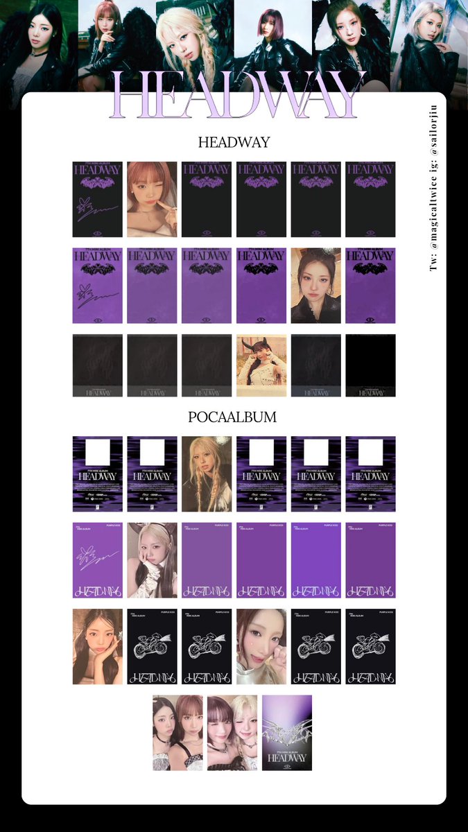PURPLE KISS 퍼플키스 HEADWAY album photocard template If you have