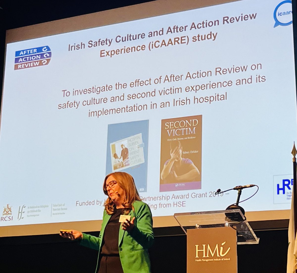 The ⁦<a href="/RCSI_Irl/">RCSI</a>⁩ ⁦<a href="/iCAARE_Study/">iCAARE</a>⁩ investigates #AAR on Safety Culture in #healthcare #hmiConf24 ⁦<a href="/SiobhanMCarthy/">Siobhan McCarthy</a>⁩