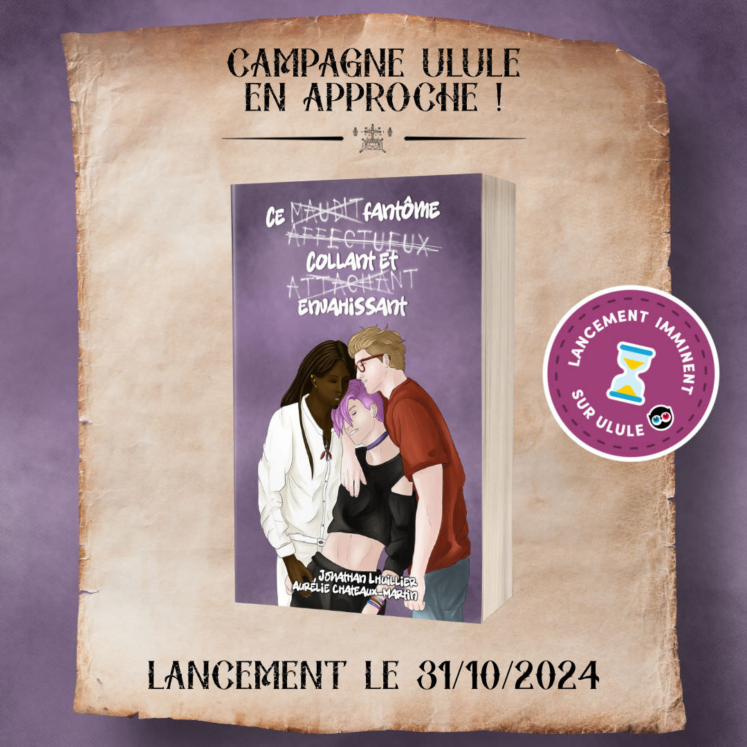 Coucou!
Notre collecte démarrera le 31 octobre!
@JonaLhuillier et moi avons travaillé dur pour finaliser la page Ulule, ces derniers jours... Il reste quelques détails à régler, mais on est (presque) prêt·es!
C'est par ici pour vous inscrire:  fr.ulule.com/ce-maudit-fant…