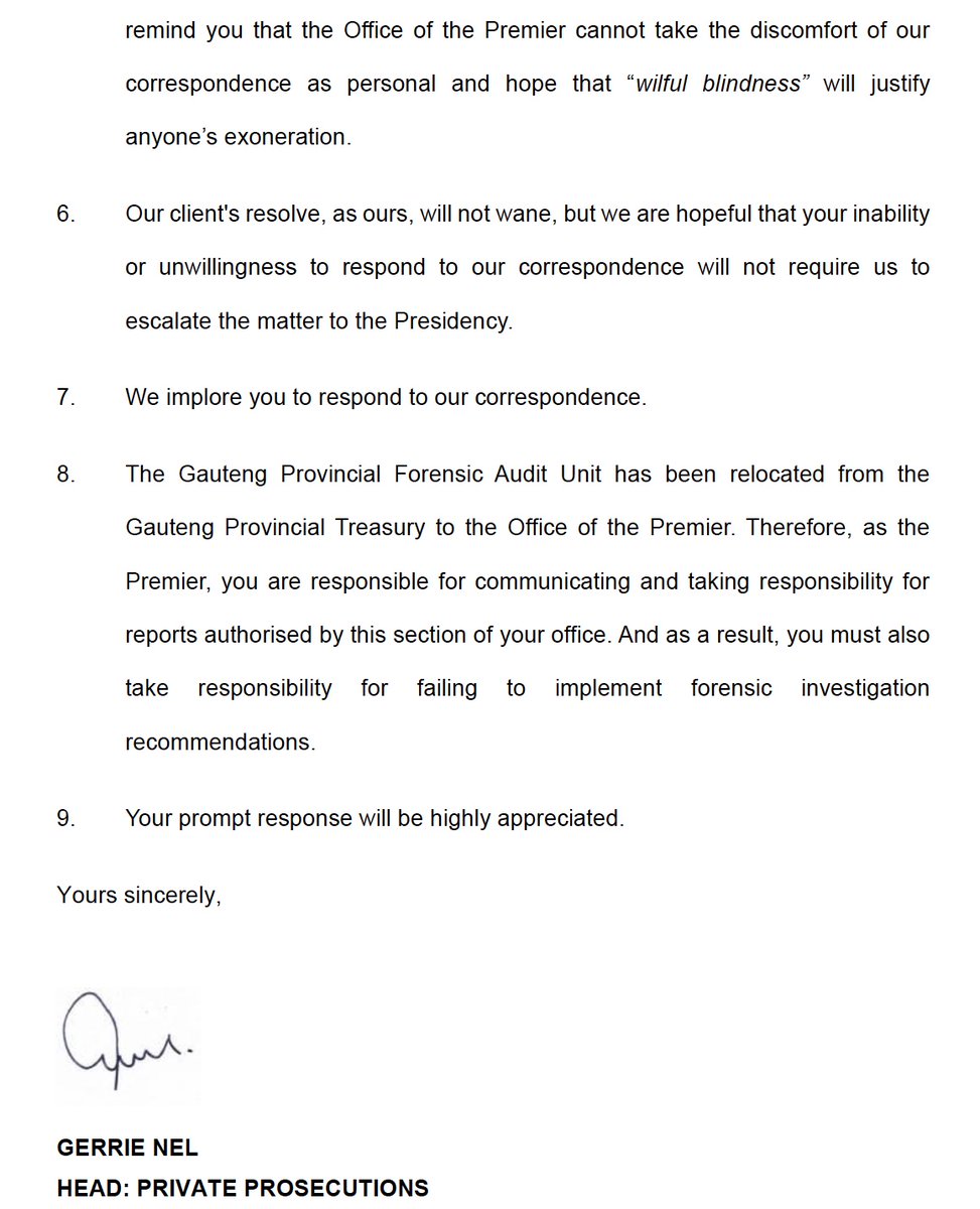 MEDIA STATEMENT: AfriForum’s Private Prosecution Unit corrects Gauteng government’s “misleading” statements on corruption investigations

The Gauteng Provincial Government is being economical with the truth when it says an investigation into 13 Social Development Department