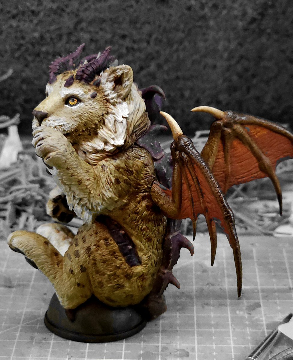 dustchaserart's tweet photo. My new work: Manticore cub, so adorable. 🦁🦂🖌️ https://t.co/FxEFo2UGP3