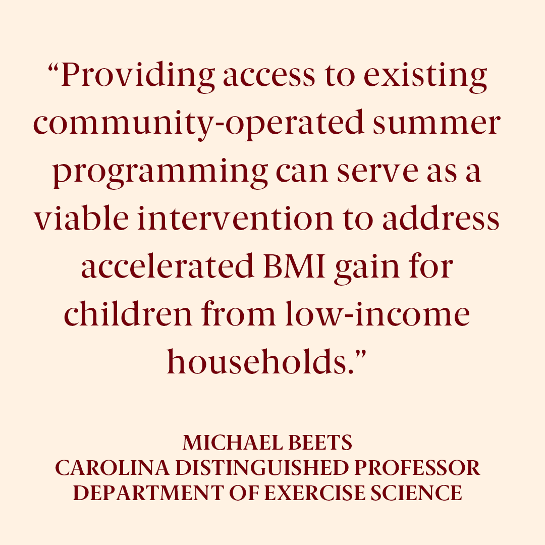 More evidence that structured programming helps kids stay healthy! #USC researchers have found that the more days kids spend in summer camps, the better their BMI. ow.ly/PFaP50TRwhg

#ArnoldSchoolDiscovery #ResearchThatMatters