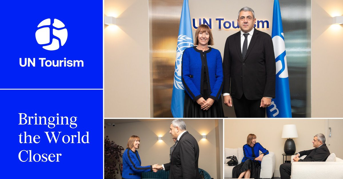 Pleasure meeting Andorra’s 🇦🇩 newly appointed Ambassador, H.E. Ms. Eva Descarrega García.
 
Looking forward to continue our collaboration in promoting quality #tourism education and sustainable, year-round mountain tourism, as a vehicle of #RuralDevelopment.