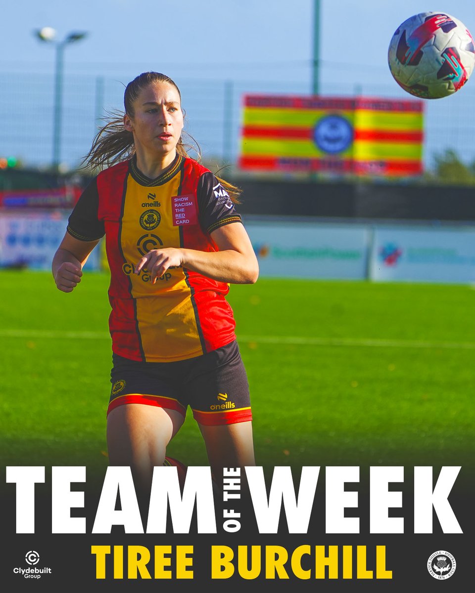👏A goal and an assist sees Tiree Burchill get a well deserved place in the <a href="/SWPL/">Scottish Women's Premier League</a> Team of the Week.

Well Done, <a href="/tireeburchill/">tireeburchill</a> 

#AbsolutelyEverybody
