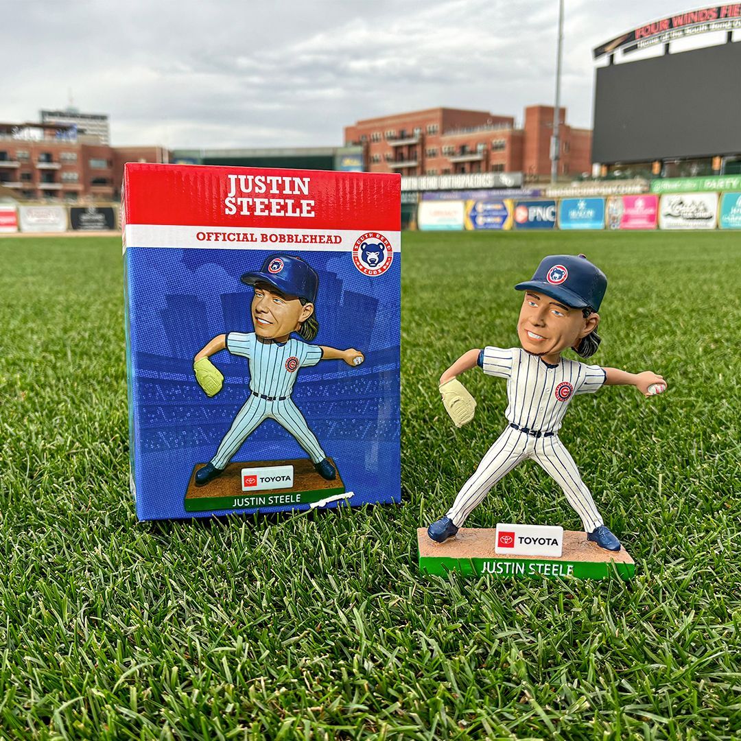 🚨GIVEAWAY WEDNESDAY🚨
LIKE &amp; REPOST this post to be entered to win an Justin Steele bobblehead. One lucky winner will be selected after October 28. Good luck!