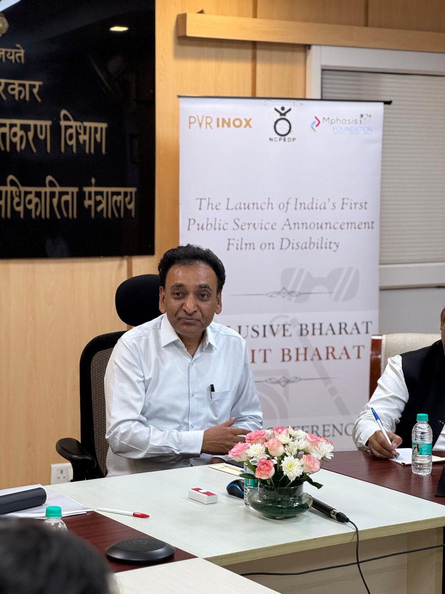 ncpedp_india's tweet photo. 🎬 Inclusion Takes Center Stage!

We are thrilled to announce the release of Inclusive Bharat Viksit Bharat, India’s first public service awareness film focused on disability inclusion. This awareness film will stream across @_PVRCinemas  nationwide, reaching over 10 million viewers, spreading the message of a truly inclusive India.

Created to challenge stereotypes and develop understanding, the film highlights the importance of equal opportunities and accessibility for persons with disabilities. It’s a call to action for every individual and institution to play their part in making India a truly inclusive nation.

Watch this powerful film at your next PVR visit and join the conversation for a more inclusive and empowered India! 

@Mphasis @armanaly @_PVRCinemas  @MIB_India @MSJEGOI

#InclusiveBharatViksitBharat #AccessibleIndia #Disability