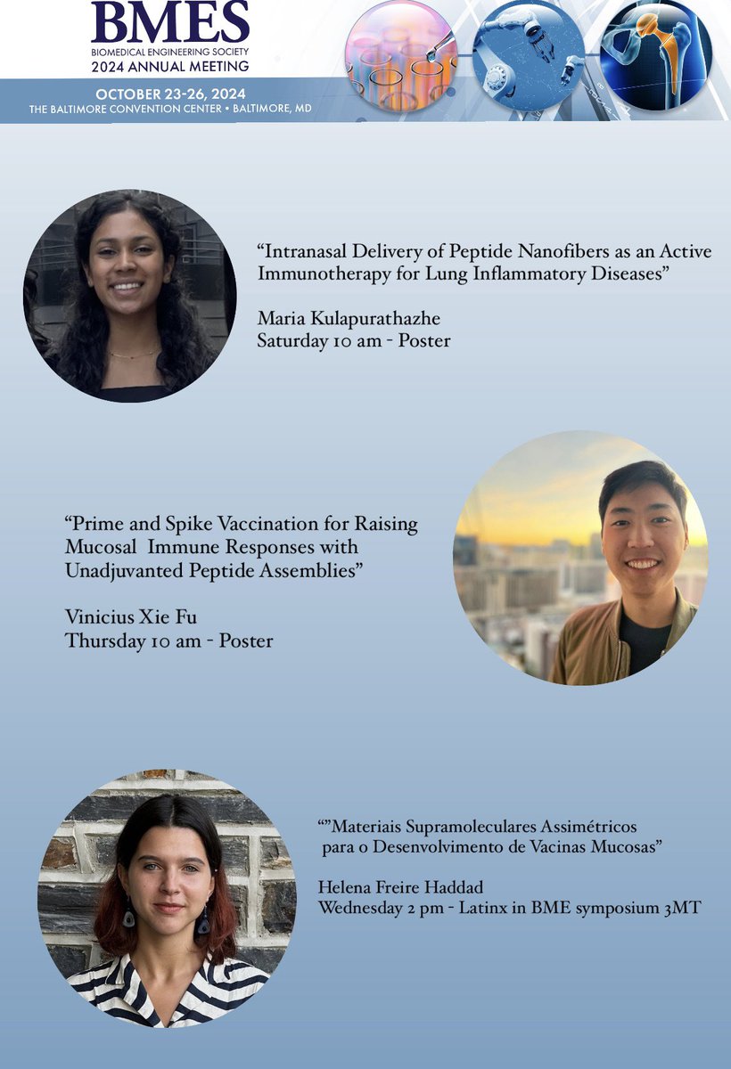 Collier Lab (@labcollier) on Twitter photo Don’t miss our lab members’ presentations at #BMES2024 and the <a href="/LatinXinBME/">LatinXinBME</a> symposium this week! Don’t miss our lab members’ presentations at #BMES2024 and the <a href="/LatinXinBME/">LatinXinBME</a> symposium this week!