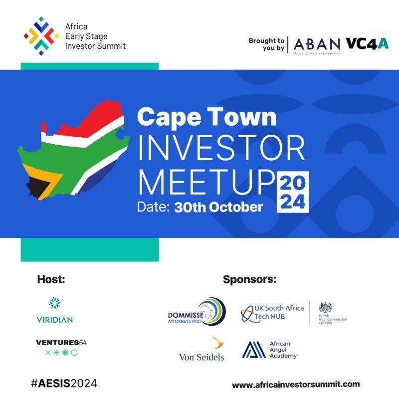 Calling all Investors in and around Cape Town 📣 We are buzzing to collaborate with our friends Viridian to host the

<a href="/AESIS_summit/">Africa Early Stage Investor Summit</a> - Cape Town Investor Meetup later this month.   

🎟️Reserve your spot now: bit.ly/3YnlPOh 

#Investors #Startups #CapeTown #AESIS2024