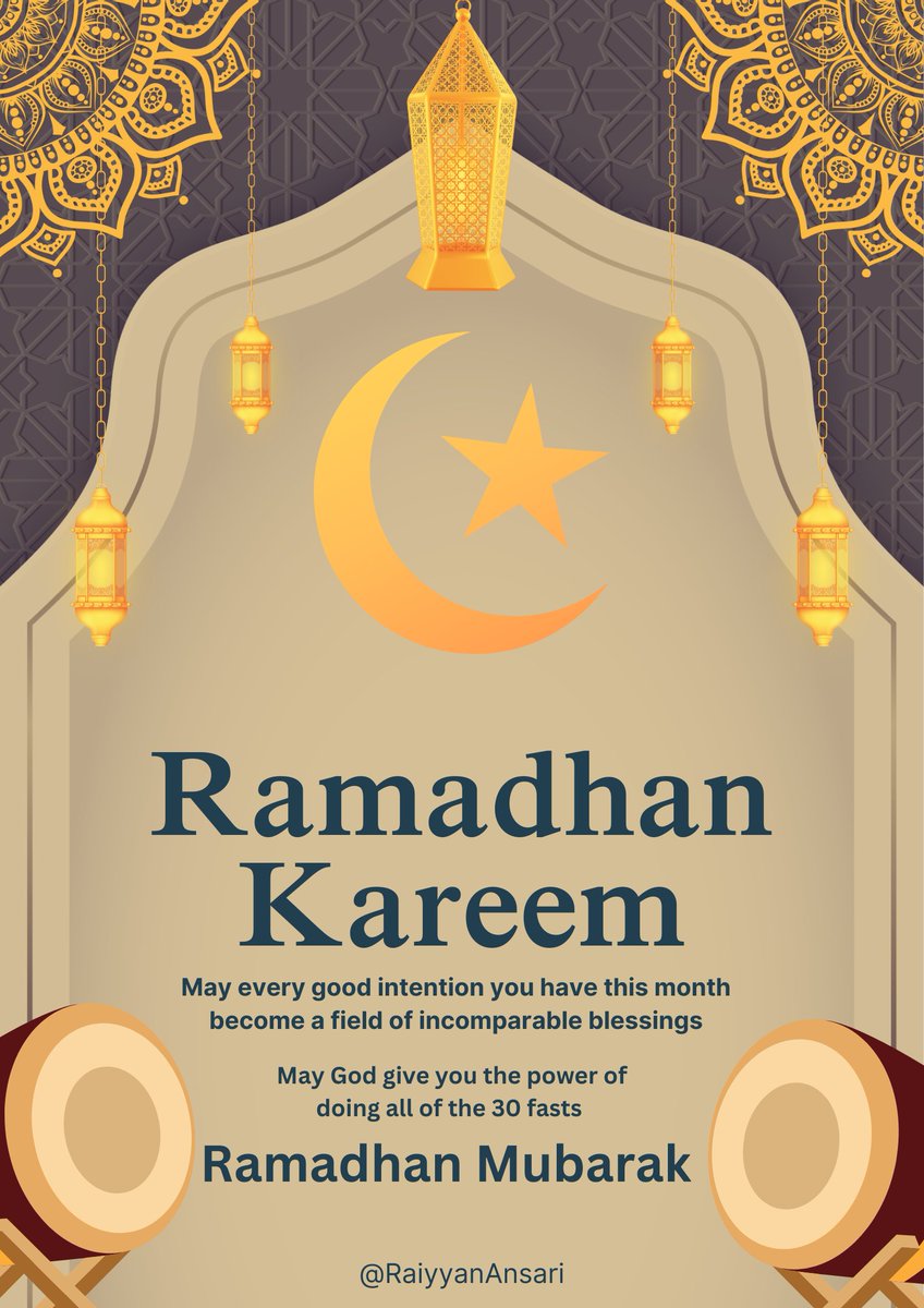 Today i made a post of " Ramadan Kareem " on Canva and this is my post of Canva.
<a href="/Saipujariprasad/">Saiprasad 🧑‍💻</a> <a href="/lfp_Tardeo/">LearnFromPeer Tardeo</a> <a href="/apnipathshala_/">Apnipathshala</a> 
#Canva