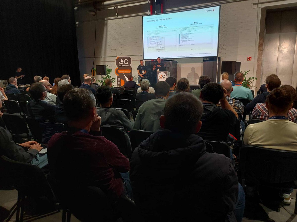 ocfortooling's tweet image. 🔍 We&apos;re diving into the evolution of the #EclipseIDE with Heiko Klare &amp;amp; Johannes Matheis from Vector Informatik at #OCX24.