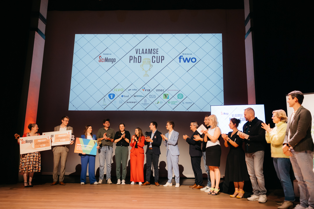 SciMingo's tweet photo. Zonder partners geen #PhDCup-finale ๐ Dank voor jullie steun, die van #PhDCup platform maakt om toponderzoekers een podium te bieden ๐
@FWOVlaanderen @Departement_EWI @Vlerick @ILVOvlaanderen @imecVlaanderen @VIBLifeSciences @VITObelgium @NatLot_Belgie @JNJInnovMedBE 1/2 https://t.co/tkBRIDNjY4
