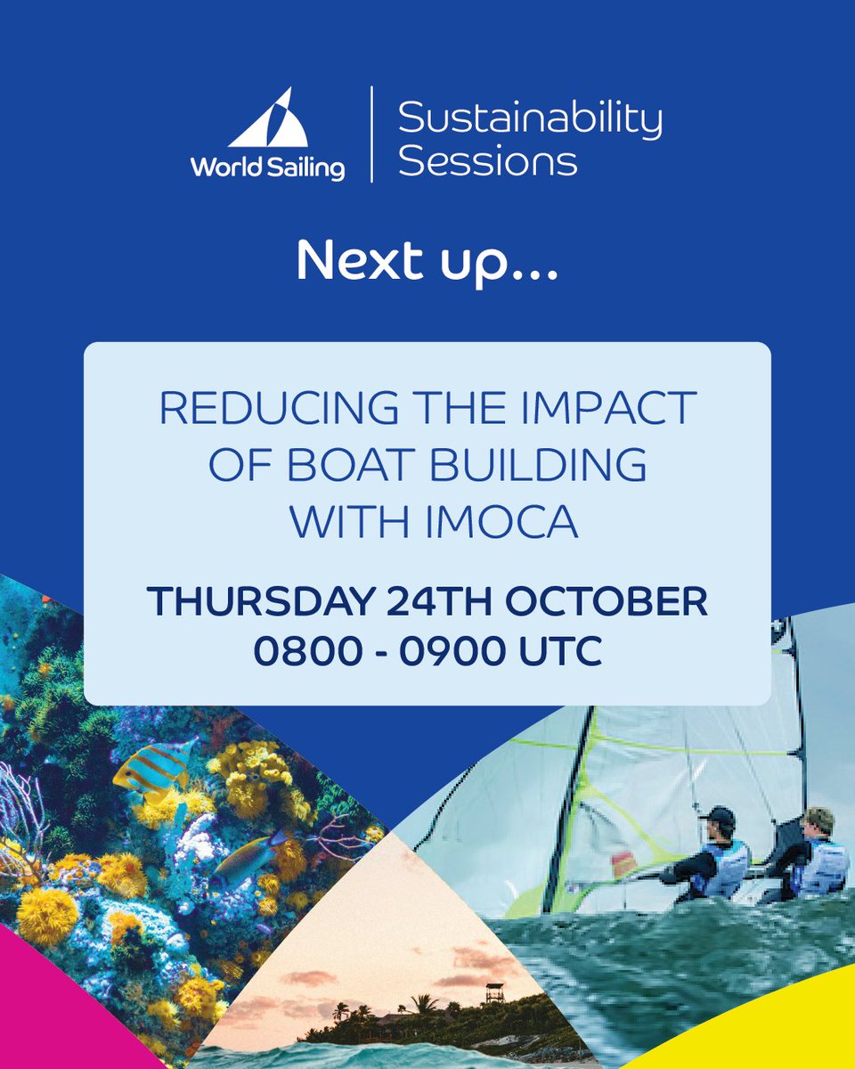 <a href="/ImocaGS/">IMOCAGlobeSeries</a> is leading the way to reduce the impact of boat building 🛠️🌊

New boats built between 2025 to 2028 have to reduce harmful emissions by 15% 📉

Join the session to learn more about it and other sustainability initiatives

Link in bio to register now 🔗