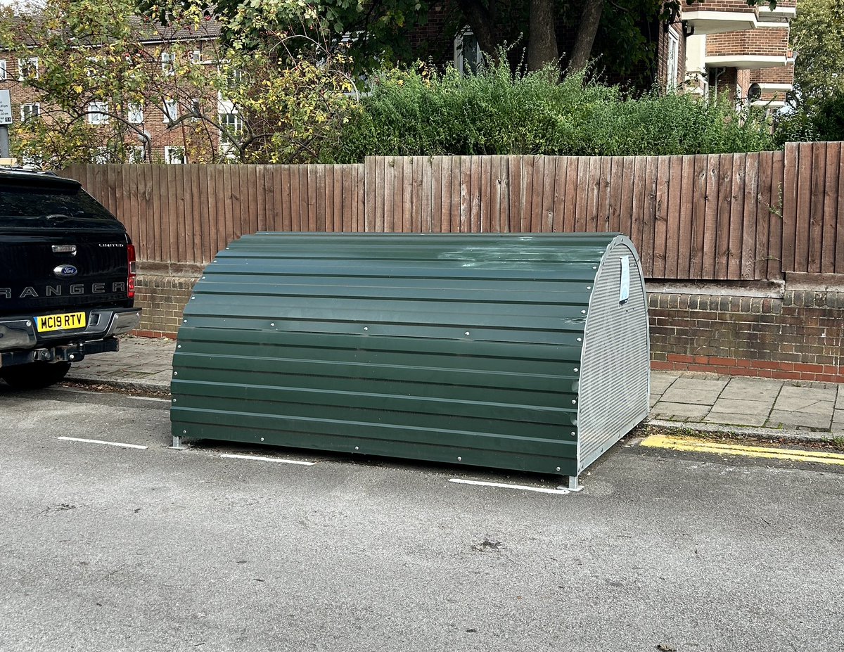 Bob From Accounts 🚲 (@bobfromaccounts) on Twitter photo Leave your 15kg 1.7 m x 50cm wide bike in a cycle hangar.
£107.25 per year, plus a refundable key deposit of £27.75
Leave your 2900kg, 6.25 m long, 2.97 m high, and 2.15 wide campervan on the street: £300 a year
This doesn't seem right.
Tax by weight and size <a href="/IslingtonBC/">Islington Council</a> Leave your 15kg 1.7 m x 50cm wide bike in a cycle hangar.
£107.25 per year, plus a refundable key deposit of £27.75
Leave your 2900kg, 6.25 m long, 2.97 m high, and 2.15 wide campervan on the street: £300 a year
This doesn't seem right.
Tax by weight and size <a href="/IslingtonBC/">Islington Council</a>