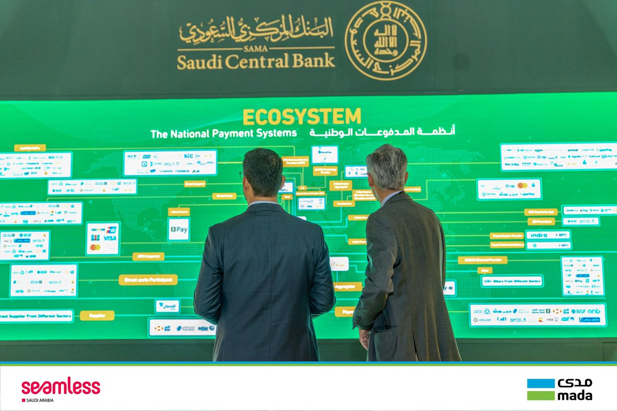 mada's tweet photo. مقتطفات من جناح #البنك_المركزي_السعودي "ساما" في اليوم الثاني من مؤتمر #سيملس_السعودية.

Highlights from #SAMA booth on the 2nd day of #SeamlessKSA conference https://t.co/rPV8zo3Xcc