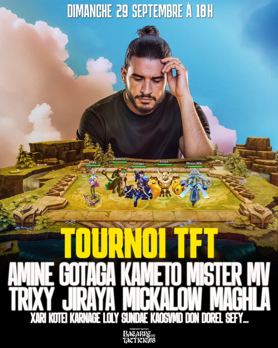 JoyxJonathan's tweet photo. Vous voulez créer votre tournoi TFT ? 
Je peux concevoir et gérer votre tournoi de A à Z
Ayant 4 ans d'expérience dans le management de joueur, la gestion et l'administration de tournoi tel que : 

- Tournoi Aminematué (40K€)
- Lan Bussy (128+ inscrits) 
- Conseil circuit FR TFT https://t.co/iX8rOY4UCp