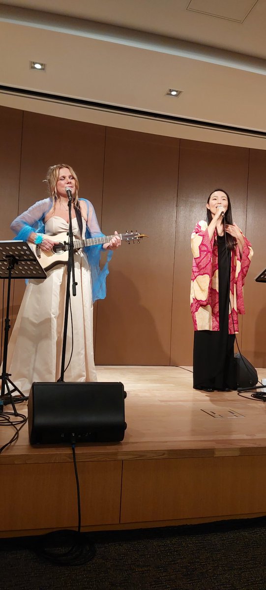 CROinJPN's tweet photo. The 50th anniversary of the EU in Japan was celebrated with a phenomenal concert by @ElisLovric and @UtakoMusic Europa House in Tokyo 🎶. It marked the fourth stop of their 2025 ''Two Drops of the Ocean'' tour. The Croatian Embassy proudly supported this important EU event. 🇭🇷🇪🇺 https://t.co/rSLJtEFyio