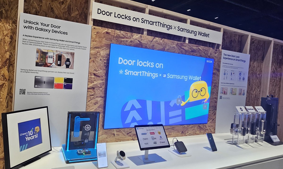 ST_World's tweet photo. Did you attend the @samsung_dev Conference (#SDC24) in San Jose? Then you might have had the chance to see our demo showcasing the ST access control solution that integrates both #BLE and #NFC, supporting #SamsungWallet's Digital Home Key. #STM32 #NFC https://t.co/GAJ7M5zDRN