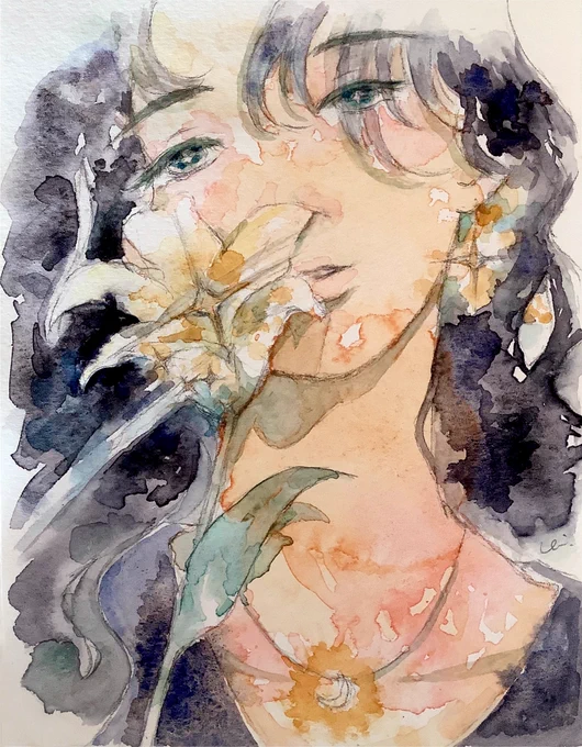 『再び輝くとき』#水彩画 #絵画 #イラスト#watercolor 