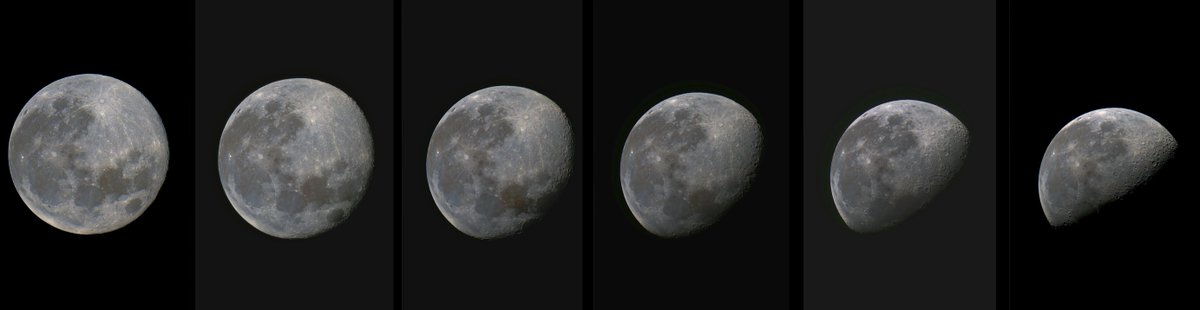Six days of lunar photos