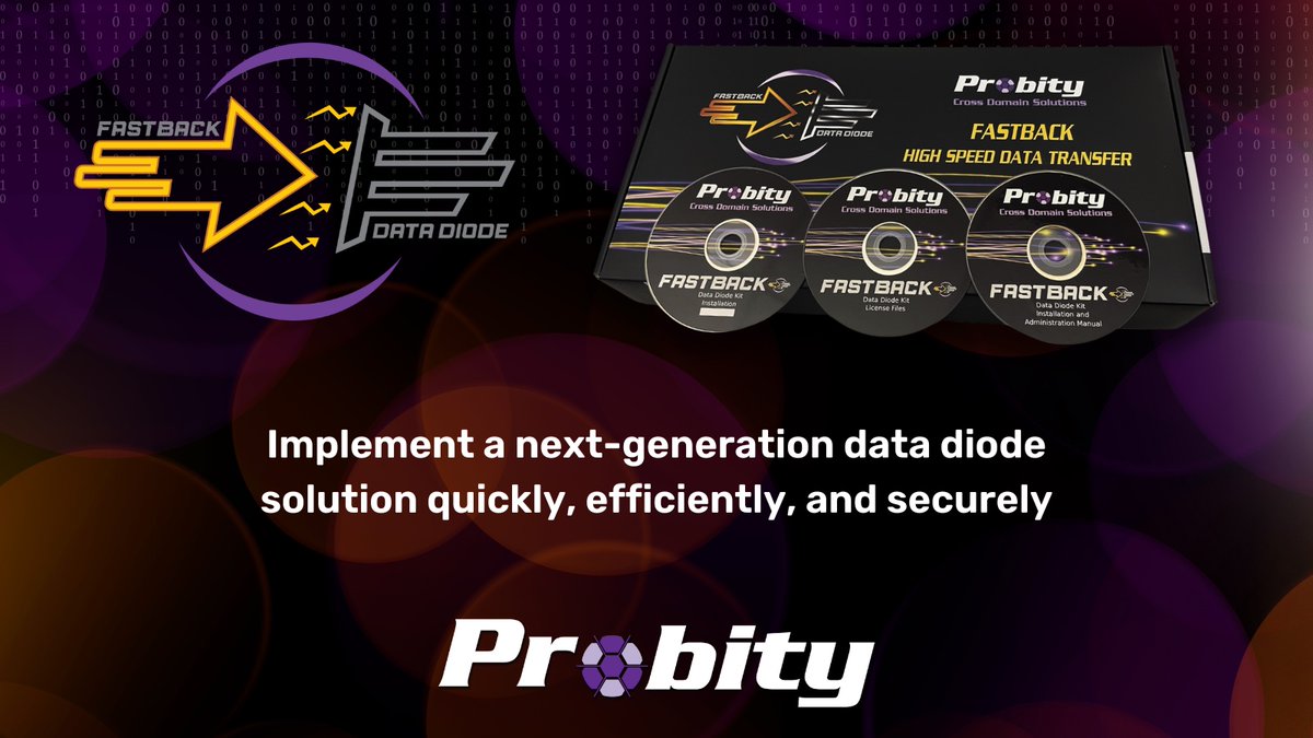 ProbityInc's tweet image. As a complete, lightweight one-way transfer solution with easy integration, the Fastback Data Diode uses commodity hardware and drivers to allow fast, reliable setup using existing hardware. Contact us today! avairy.me/Fastback
#crossdomainsolutions