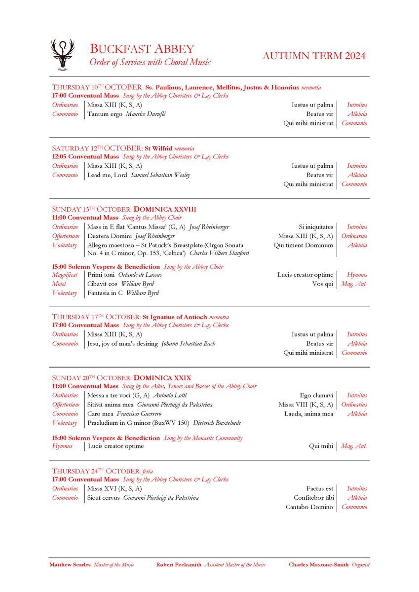 Music at Buckfast Abbey tweet media