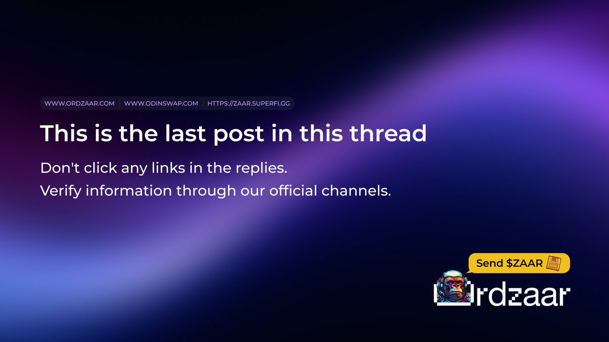 ordzaar's tweet image. FINAL TWEET