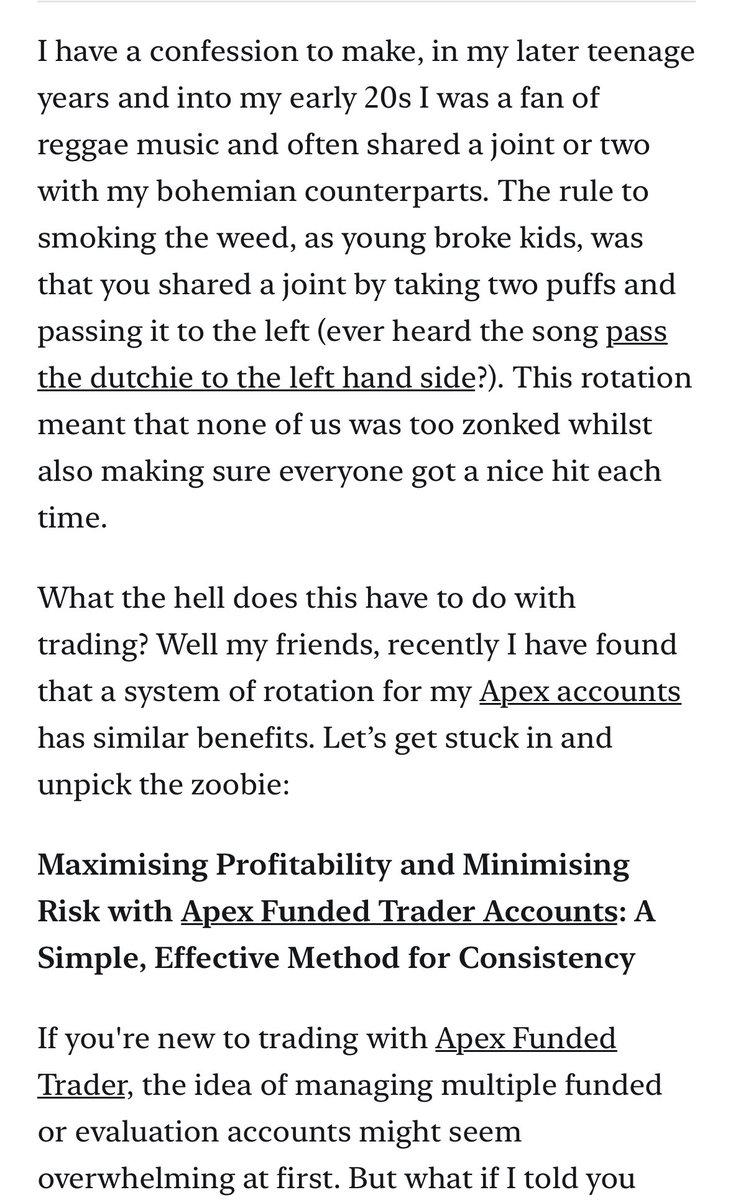 🔥NEW BLOG POST🔥

PUFF PUFF GIVE: Consistency Through Rotation!

Are you are struggling with giving back gains &amp; chasing until you blow up?

Then this (free) blog might help you find your rhythm!! 👇👇

Full episode ➡️ linktr.ee/pauliwalnuts

$SPY $SPX $ES $MES $NQ $QQQ $NVDA