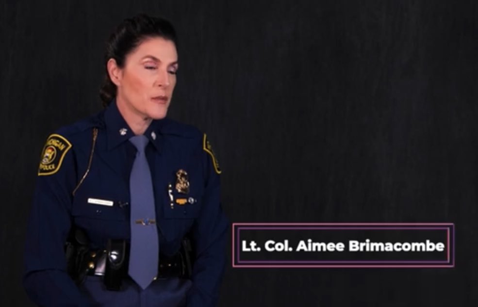 davenewworld_2's tweet photo. The Michigan State Police has confirmed that it opened an internal affairs investigation into multiple acts of misconduct by the agency's 2nd-in-command, Lt. Col. Aimee Brimacombe.

I need you all to understand the absurdity of the U.S. policing model: Cops are in charge of other cops, and then other cops are in charge of those cops, and then OTHER cops are in charge of THOSE cops, but at no point in this chain do civilians get any real transparency or input.
