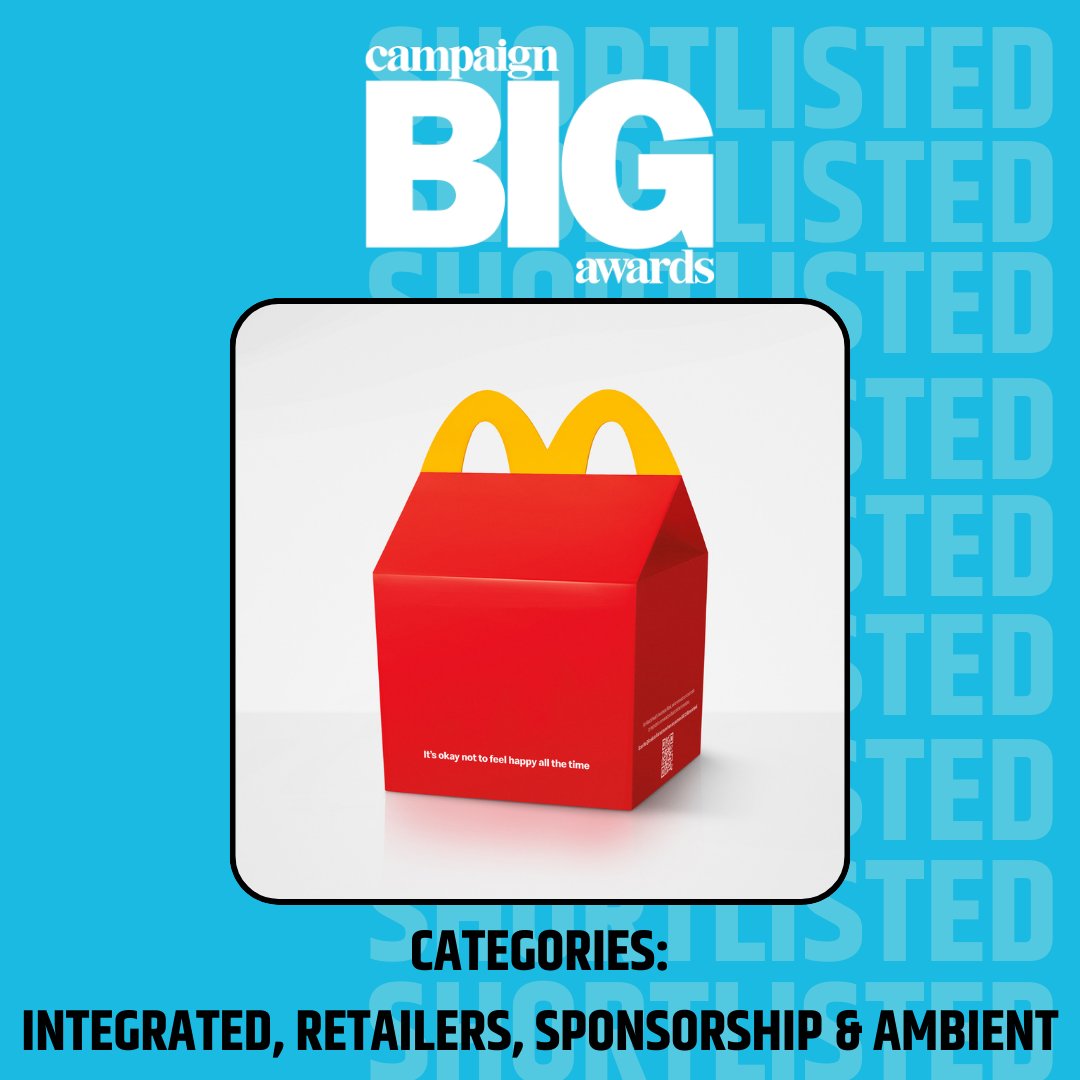 Ready10 (@ready10) on Twitter photo Delighted to report that our <a href="/McDonaldsUK/">McDonald's UK</a> campaign The Meal has been shortlisted for four <a href="/Campaignmag/">Campaign</a> Big Awards! 🍽️
A testament to the power of creativity and teamwork, special shout out to <a href="/LeoBurnettUK/">Leo Burnett UK</a> for the collab on this one. Fingers crossed for the win! 🙌 Delighted to report that our <a href="/McDonaldsUK/">McDonald's UK</a> campaign The Meal has been shortlisted for four <a href="/Campaignmag/">Campaign</a> Big Awards! 🍽️
A testament to the power of creativity and teamwork, special shout out to <a href="/LeoBurnettUK/">Leo Burnett UK</a> for the collab on this one. Fingers crossed for the win! 🙌