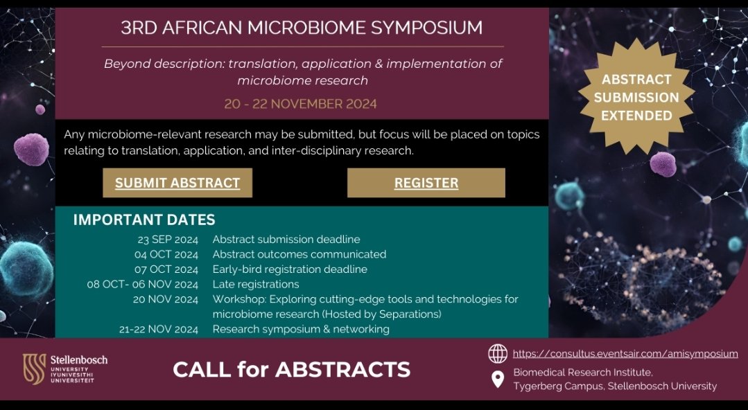 Just one month to go! Have you registered? #microbiome #AfricanMicrobiome