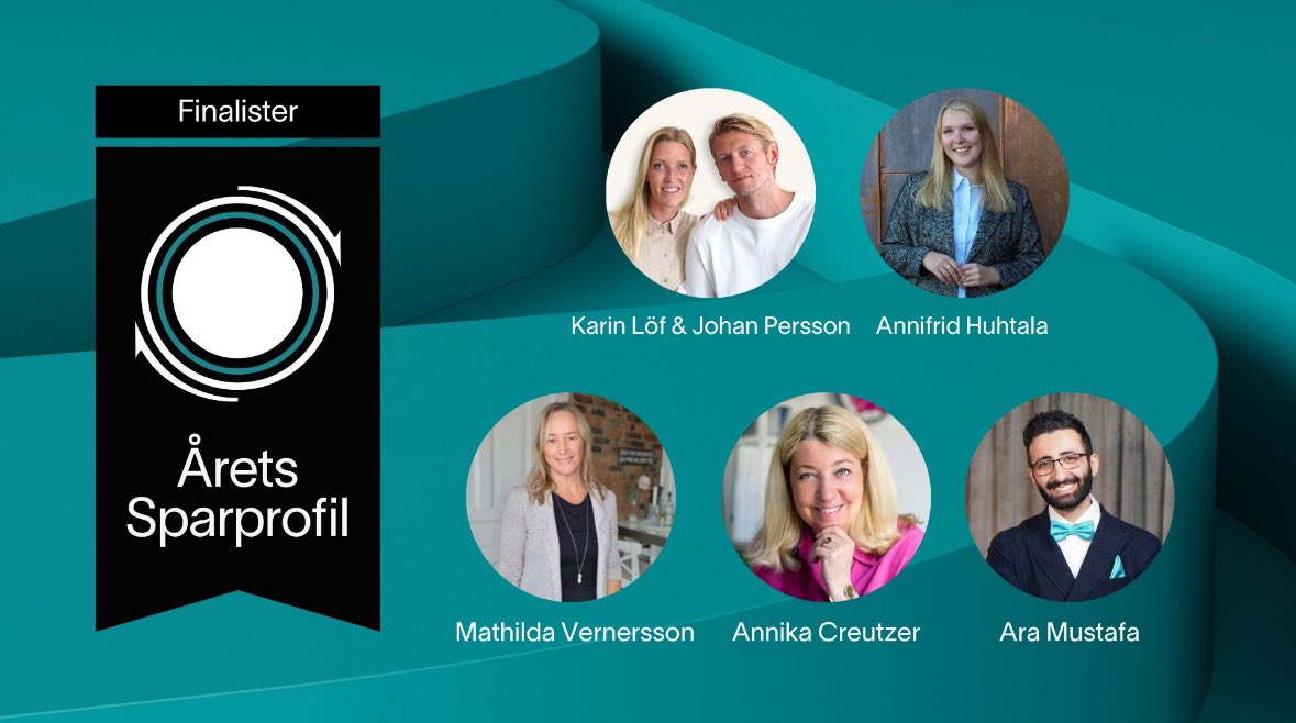 Juryn har utsett finalisterna till Årets Sparprofil 2024!

Röstningen öppnar den 23 oktober och pågår till den 22 november.

På vår hemsida kan du läsa mer om priset, ta del av intervjuer med finalisterna, och självklart också hitta röstningsformuläret.

lannebo.se/arets-sparprof…