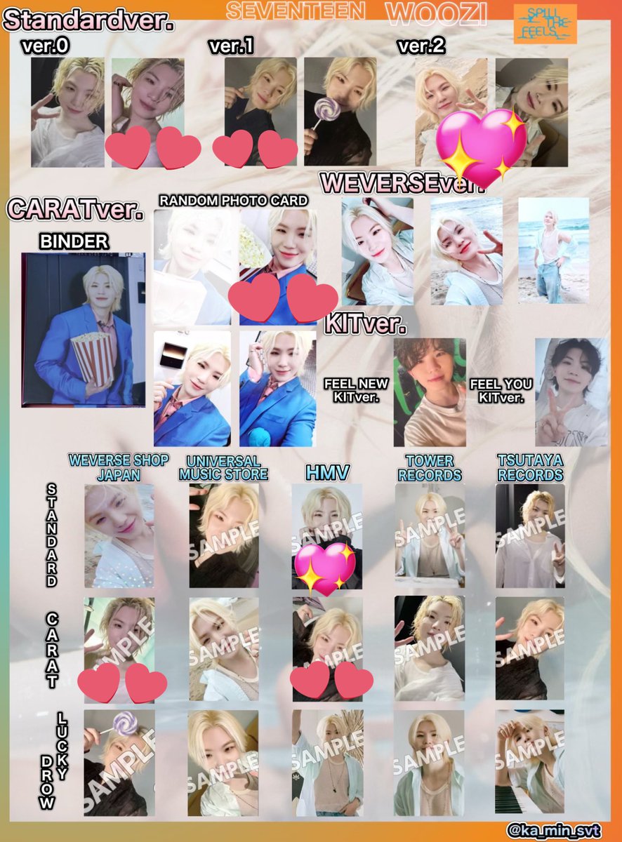 wz17y's tweet photo. SEVENTEEN セブチ SPILL THE FEELS 特典 トレカ 交換

譲　エスクプス ジョンハン ウォヌ ミンハオ THE8 ドギョム DK スングァン バーノン ディノ

バインダー　エスクプス、ミンハオ

求　ウジホシ💖>💕>無印

異種⭕️まとめて優先、東京公演手渡し又は郵送です。
お気軽にお声掛けください🎀 https://t.co/wgym7c8xgX