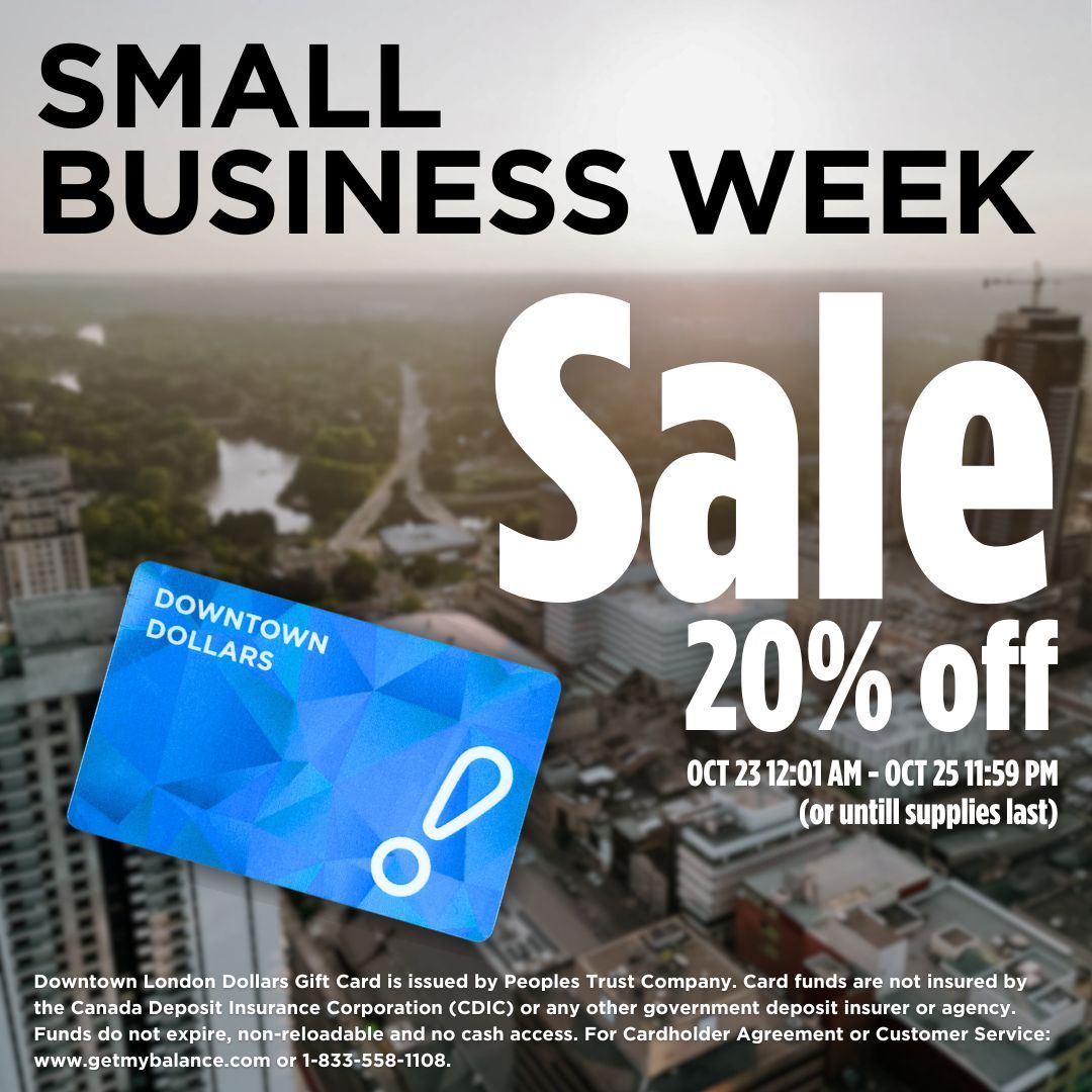 Support Small Business Week with a Special Gift Card Sale! 🎉

Enjoy 20% off on Downtown Dollar Gift Cards by using the promo code SBW20. 💙

Sale ends at the ends on Friday, so don’t wait, get yours while supplies last!

Let’s celebrate our small business community together! 🙌