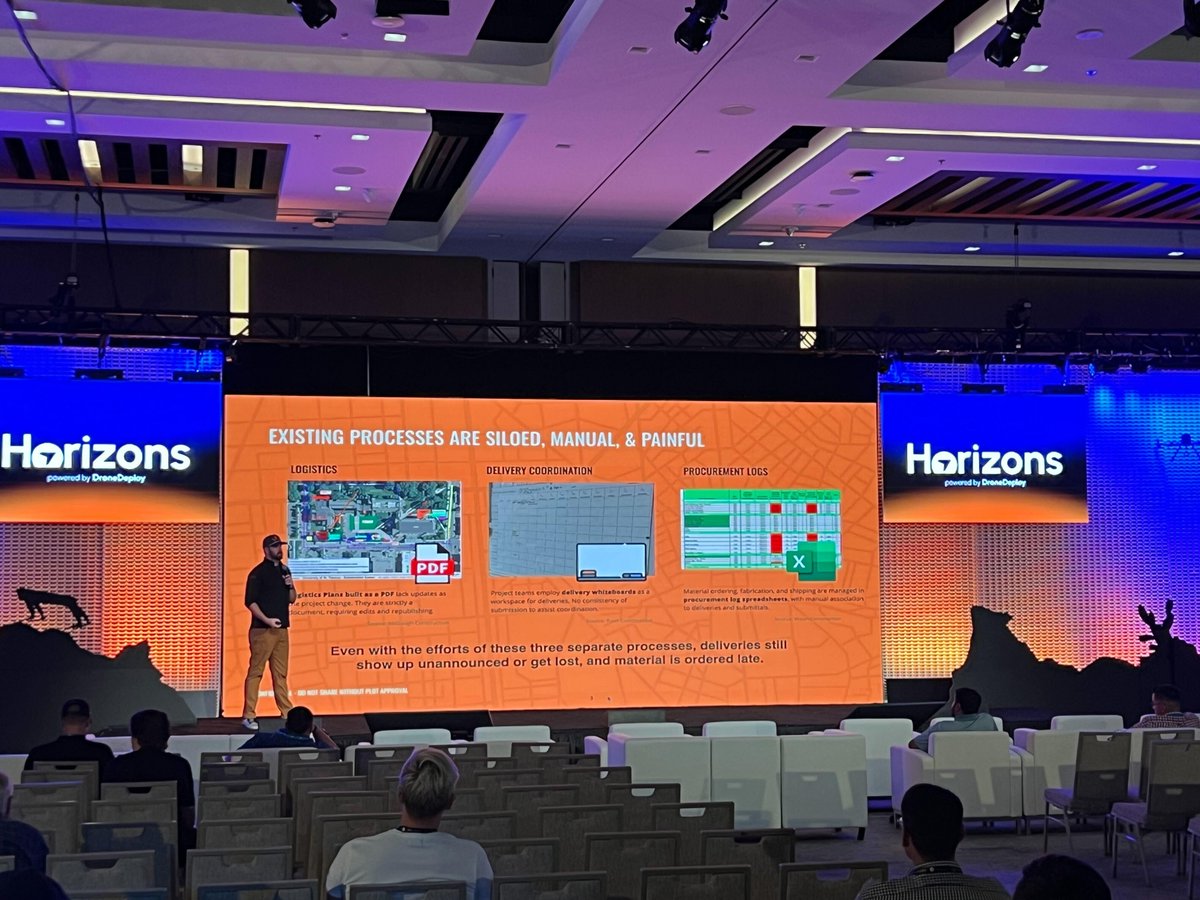 Yesterday, our CEO gave a lightning talk about PLOT's solutions at @dronedeploy Horizons event in Scottsdale. It has been a busy couple of days, sharing what we are building with this awesome group. 

#construction #constructiontechnology