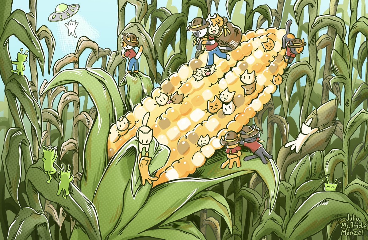 Cat on the cob? Corn on the cat? 🌽