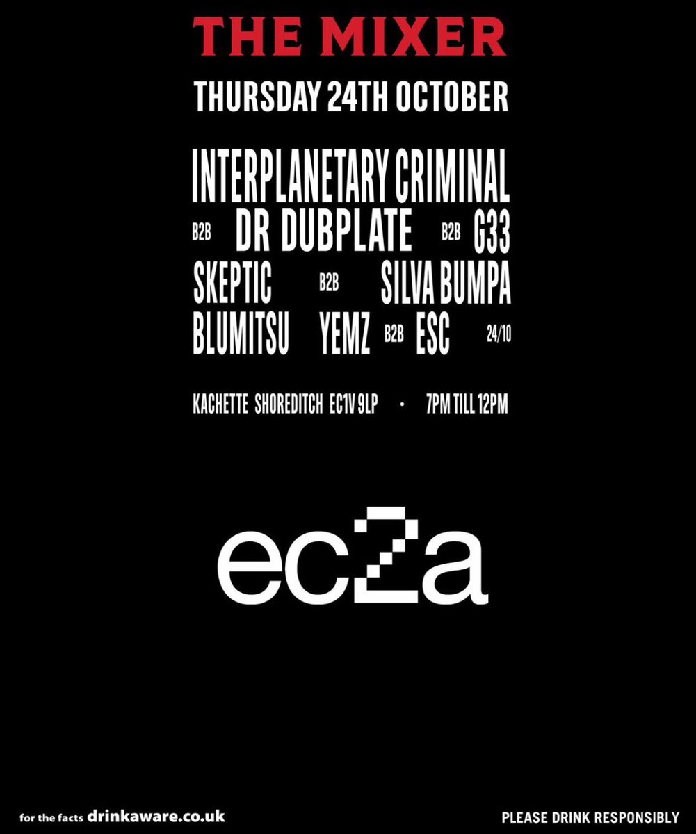 G33 🦋 (@gaiaahuja) on Twitter photo TOMORROW.
B2B MY BIG BROTHERS.
<a href="/intergalacticz/">Interplanetary Criminal</a> <a href="/Dr_Dubplate/">Dr Dubplate</a>
+ THIS INSANELY STACKED LINE UP. WHEW. 100 SPACES ONLY GARNNNN
😳😳😳 TOMORROW.
B2B MY BIG BROTHERS.
<a href="/intergalacticz/">Interplanetary Criminal</a> <a href="/Dr_Dubplate/">Dr Dubplate</a>
+ THIS INSANELY STACKED LINE UP. WHEW. 100 SPACES ONLY GARNNNN
😳😳😳