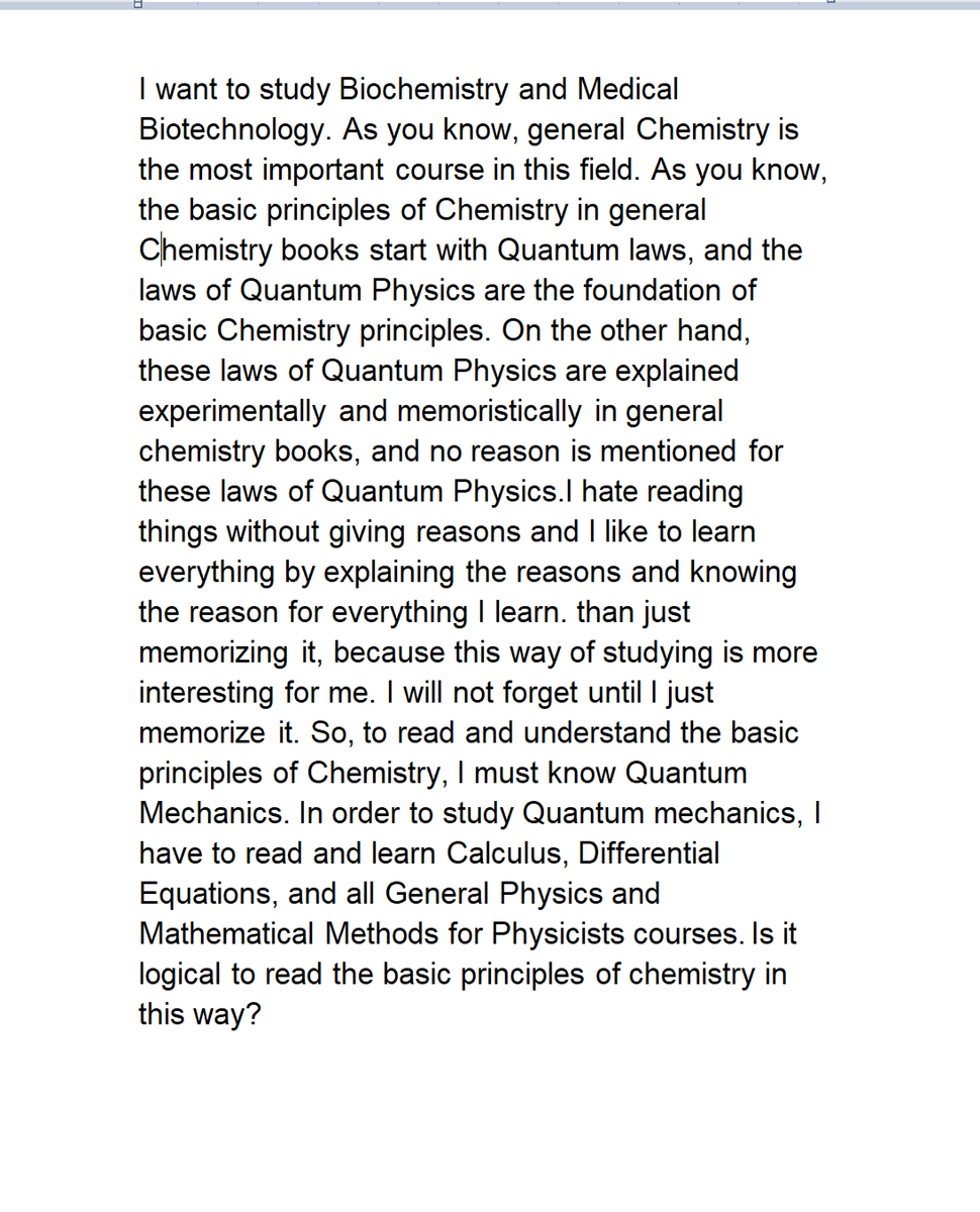 AndrewScot28773's tweet photo. @Stabaco @cenmag If you studied #Chemistry, please answer my question. Should we first read  #Quantum mechanics to understand the basic principles of chemistry? Should I use this method to understand and read the basic principles of Chemistry? https://t.co/F6zG8WIgfS