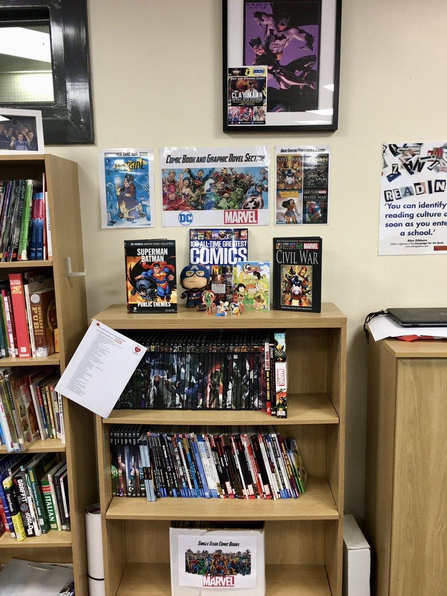 OLSComicClub's tweet photo. We’re enjoying #BookWeekNI at @OLSNewry, &amp; we’re getting into the Halloween spirit by sharing our favourite scary stories in our Comic Book Club from @Ssnyder1835 @GregCapullo @JamesTheFourth @TomTaylorMade @BRIANMBENDIS @DerekLandy @artofmmignola 😁❤️🎃😱 #comics #Newry https://t.co/SlrTDdN5Hi