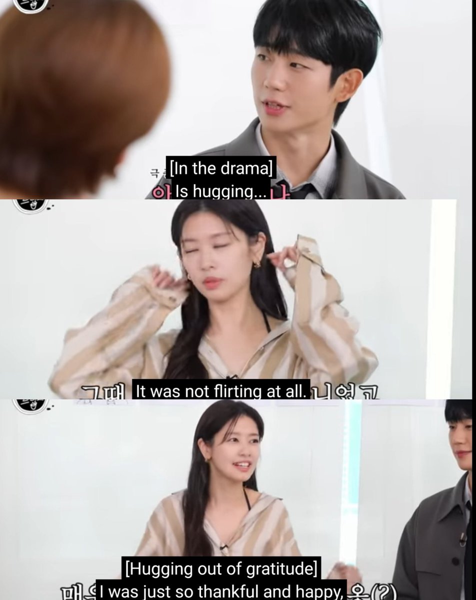 HaeinSsom89's tweet photo. I noticed too : SOMIN HAS CHANGED SO MUCH
From Self-conscious to soft and  flirty..

SALON DRIP :      Is Hugging flirting?
       Somin 🐰;     It was not Flirting at all.
                            ( Hugging out of gratitude )
                           I was just thankful and happy

TVING  INT :   Make your Heart Fluttering ?
   Somin 🐰 :    I'm so thankful
                          When Oppa buy me food. 
                          My heart beating so fast

   HB INT:         Making dish is flirting or not?
    Somin 🐰 : (Marriage)   A proposal
                          If someone I like does that, 
                          It's proposal..
#JungHaeIn #JungSomin #LoveNextDoor