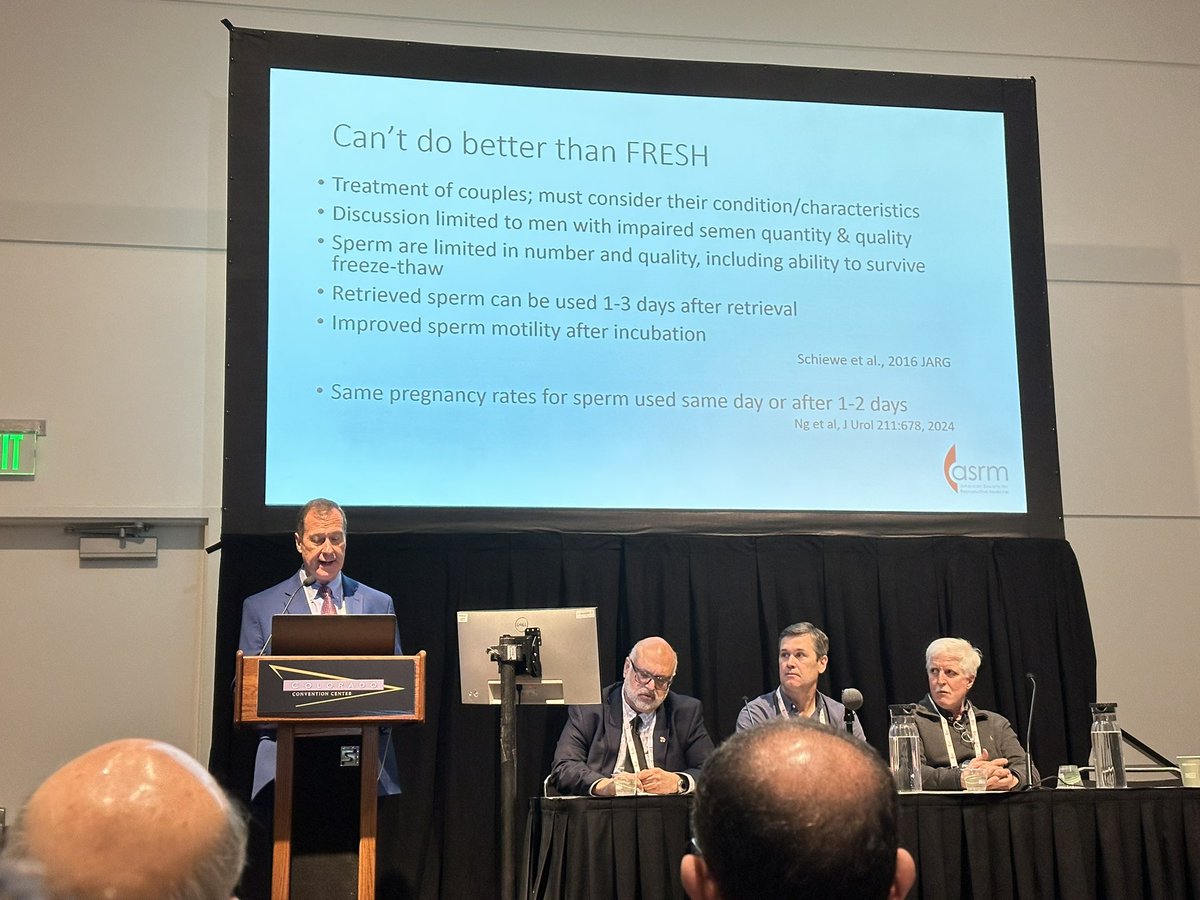 SMRU (@repromed_smru) on Twitter photo Great debate today on use of fresh versus frozen sperm. Dr. Ajay Nangia, Dr. Mitchel Schiewe, Dr. Scott Purcell, <a href="/PeterChangMD/">Peter Chang</a>, <a href="/PNSchlegel/">Peter Schlegel</a> <a href="/ASRM_org/">ASRM</a> #asrm2024 Great debate today on use of fresh versus frozen sperm. Dr. Ajay Nangia, Dr. Mitchel Schiewe, Dr. Scott Purcell, <a href="/PeterChangMD/">Peter Chang</a>, <a href="/PNSchlegel/">Peter Schlegel</a> <a href="/ASRM_org/">ASRM</a> #asrm2024