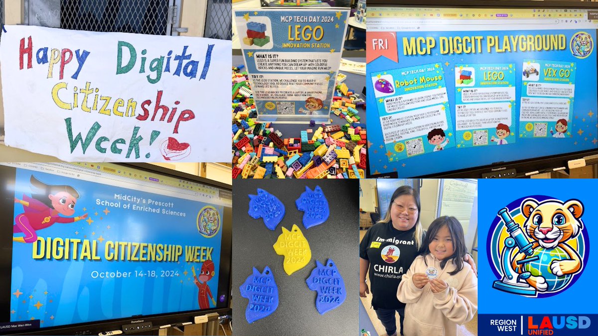 Instructional Technology Initiative (@iti_lausd) on Twitter photo At <a href="/LASchoolsWest/">LAUSD Region West</a>'s Mid-City’s Prescott School of Enriched Sciences, parents & students celebrated Digital Citizenship Week in a Digital Citizenship Playground and activities with <a href="/LEGO_Education/">LEGO Education</a>, <a href="/VEXRobotics/">VEX Robotics</a>, 3D printing and more!
#DigCitLA #TeachDigCitInLAUSD #BeyondLimits At <a href="/LASchoolsWest/">LAUSD Region West</a>'s Mid-City’s Prescott School of Enriched Sciences, parents & students celebrated Digital Citizenship Week in a Digital Citizenship Playground and activities with <a href="/LEGO_Education/">LEGO Education</a>, <a href="/VEXRobotics/">VEX Robotics</a>, 3D printing and more!
#DigCitLA #TeachDigCitInLAUSD #BeyondLimits