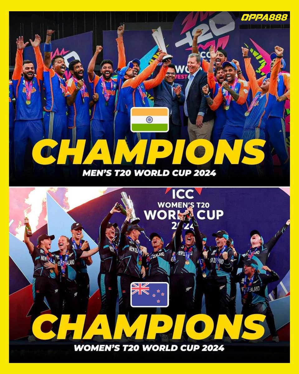 OppabetG's tweet photo. 2024 champions 🤩 

#cricket #cricketmatch #sportsnews #indiacricket https://t.co/GSWvCBHxAX