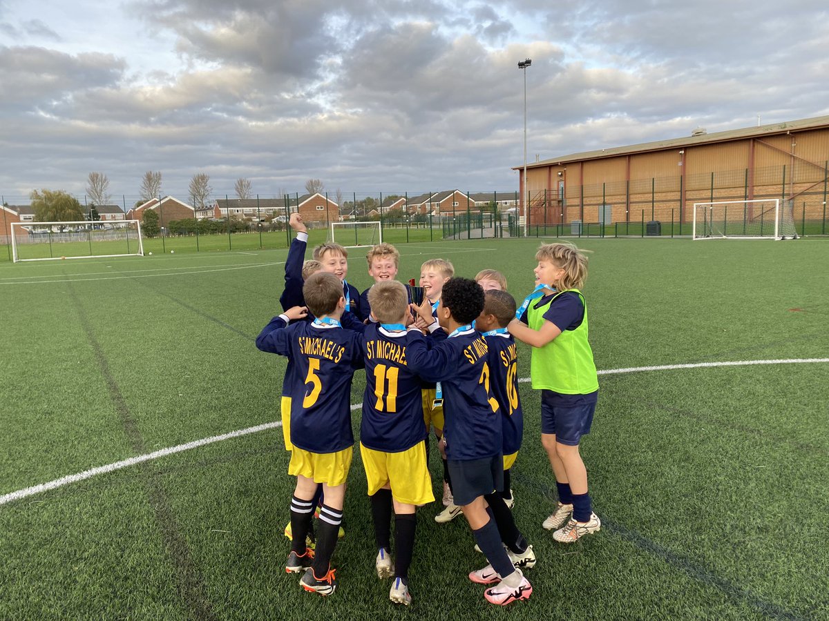stmichaelscps's tweet photo. A super performance from our Year 5/6 team today to become Champions. And a massive thank you and goodbye to Joe @Halton_SG #StMCPE ⚽️ https://t.co/AMgKKTmQAZ
