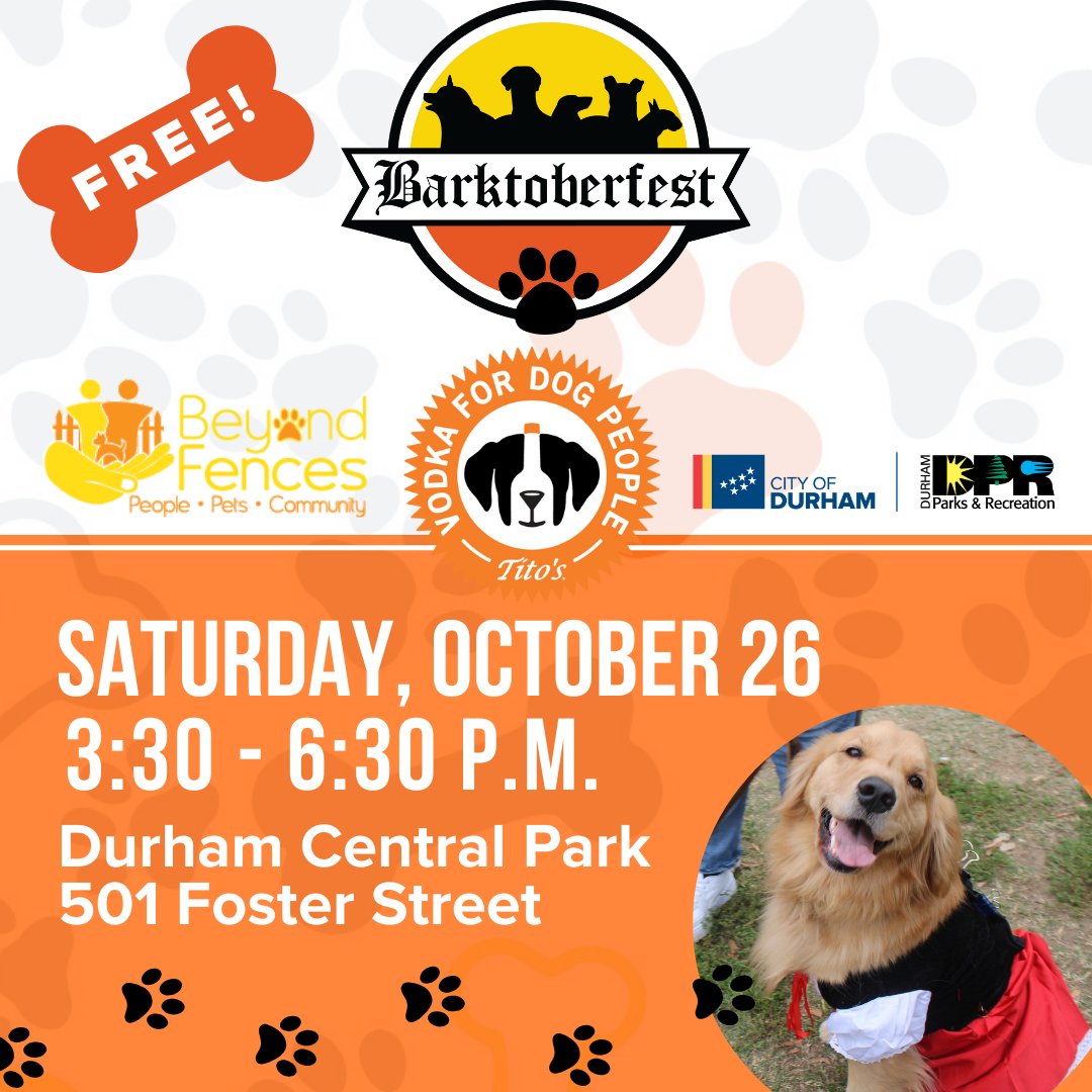 Come find us at Barktoberfest this Saturday! <a href="/CityofDurhamNC/">CityofDurhamNC</a> @dprplaymore